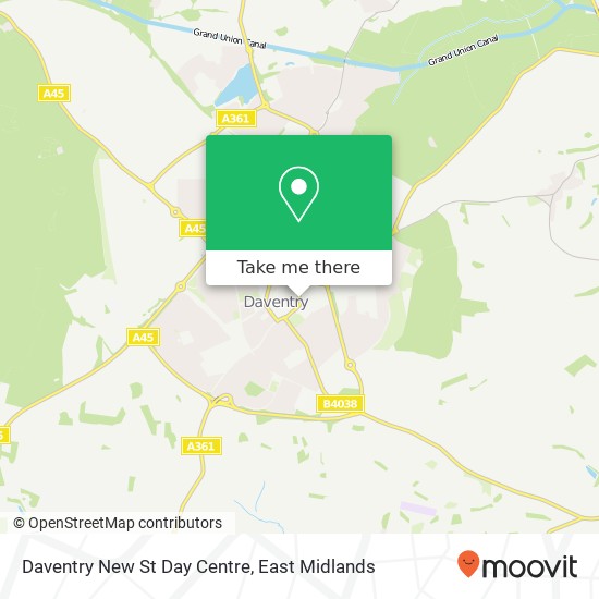 Daventry New St Day Centre map