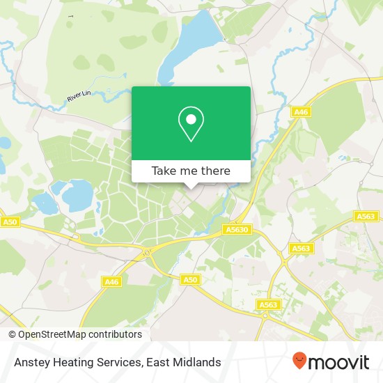 Anstey Heating Services map