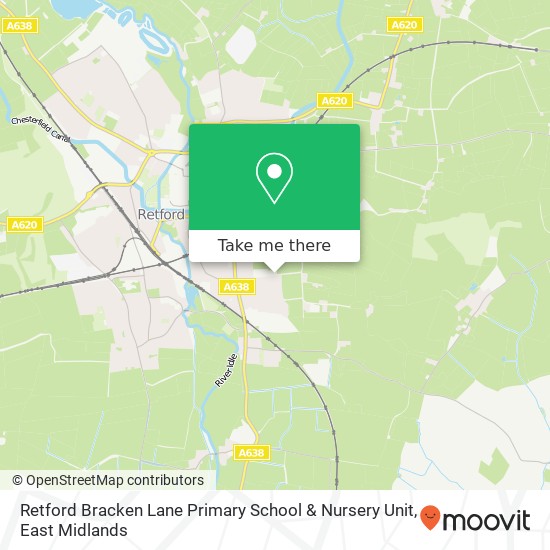 Retford Bracken Lane Primary School & Nursery Unit map