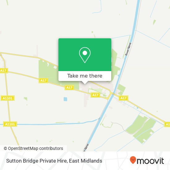 Sutton Bridge Private Hire map