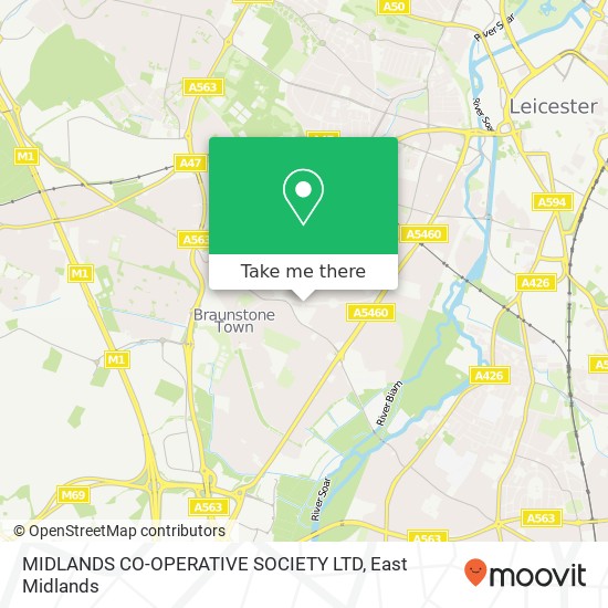 MIDLANDS CO-OPERATIVE SOCIETY LTD map