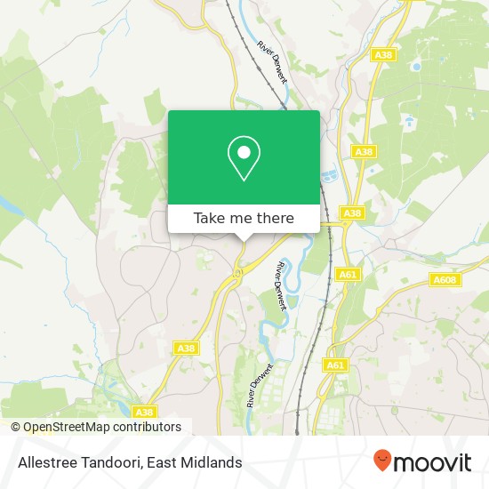 Allestree Tandoori map