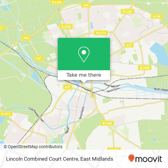 Lincoln Combined Court Centre map
