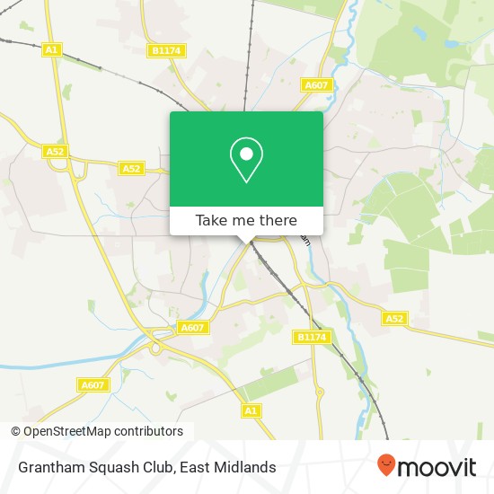 Grantham Squash Club map