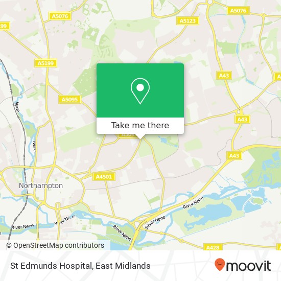 St Edmunds Hospital map
