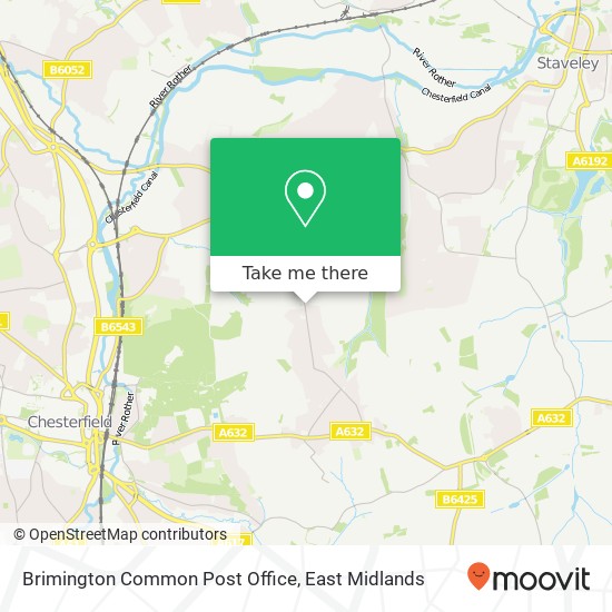 Brimington Common Post Office map