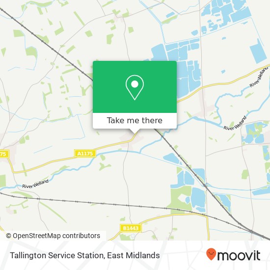 Tallington Service Station map