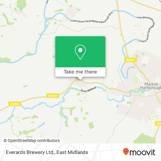 Everards Brewery Ltd. map