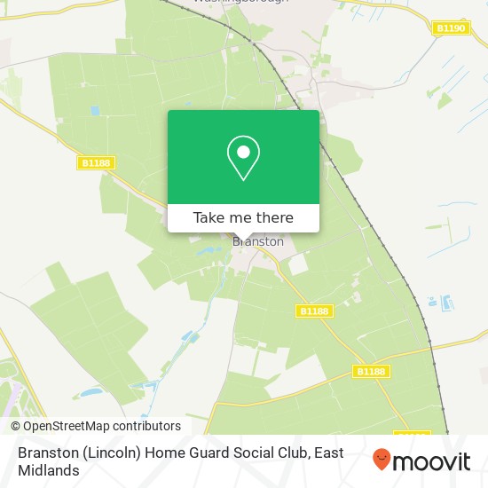 Branston (Lincoln) Home Guard Social Club map