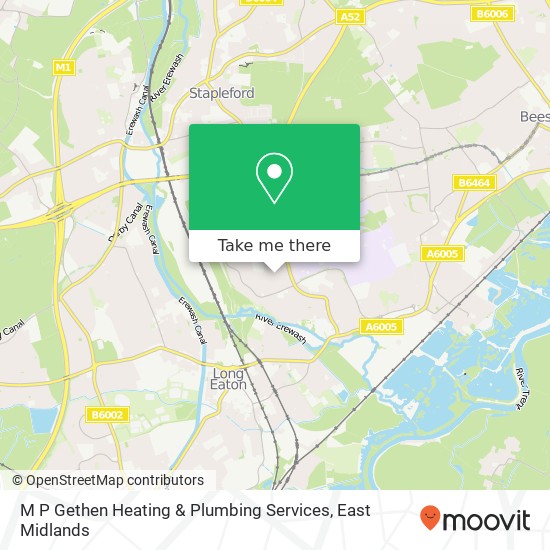 M P Gethen Heating & Plumbing Services map