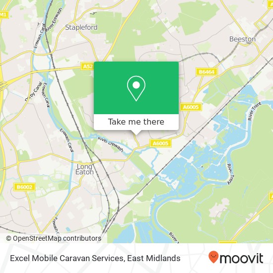 Excel Mobile Caravan Services map