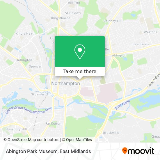 Abington Park Museum map