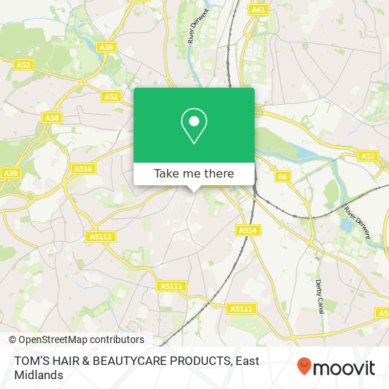 TOM'S HAIR & BEAUTYCARE PRODUCTS map