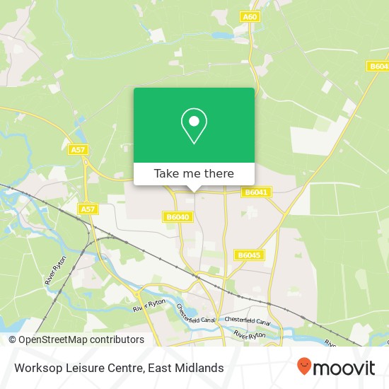 Worksop Leisure Centre map