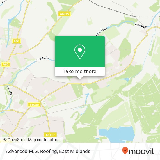 Advanced M.G. Roofing map