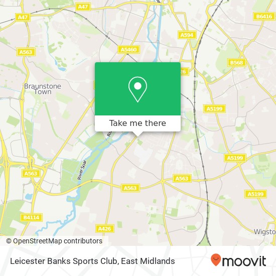Leicester Banks Sports Club map