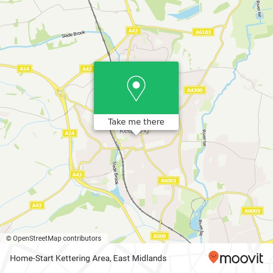 Home-Start Kettering Area map