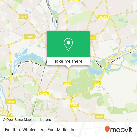 Fieldfare Wholesalers map