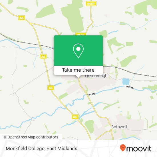 Monkfield College map