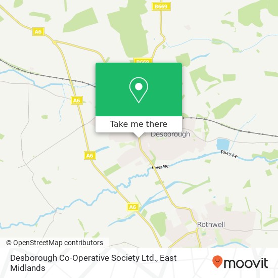 Desborough Co-Operative Society Ltd. map