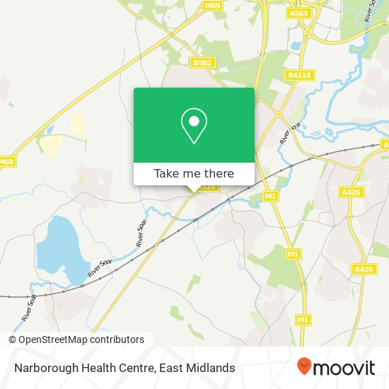 Narborough Health Centre map