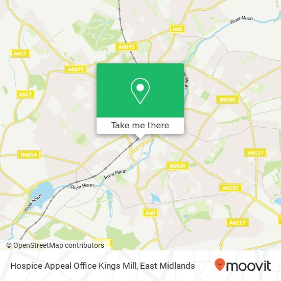 Hospice Appeal Office Kings Mill map
