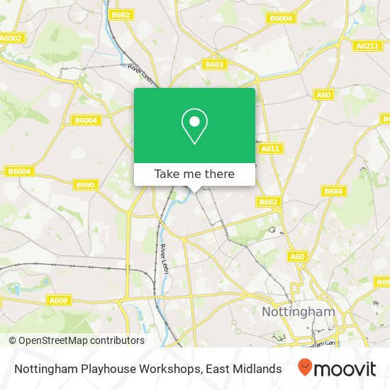Nottingham Playhouse Workshops map