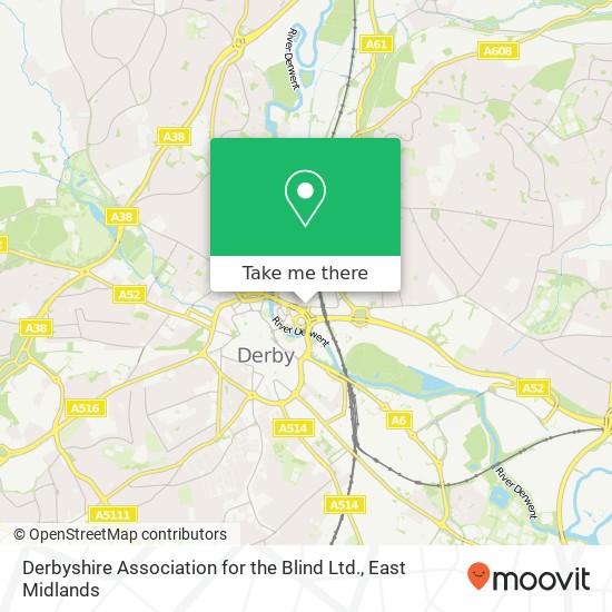 Derbyshire Association for the Blind Ltd. map