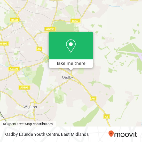 Oadby Launde Youth Centre map