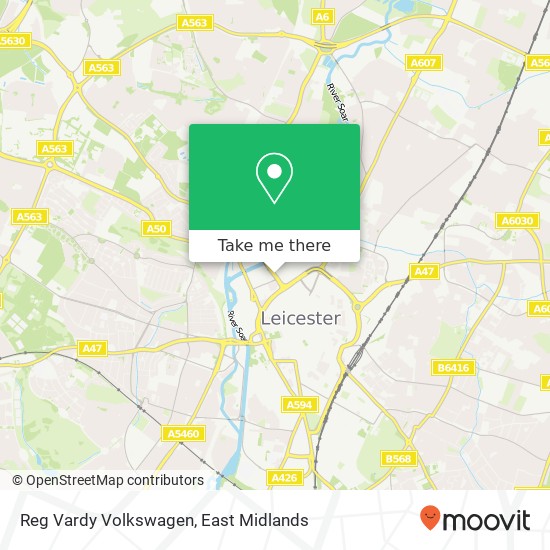 Reg Vardy Volkswagen map