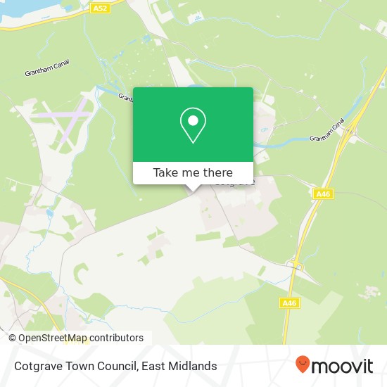 Cotgrave Town Council map