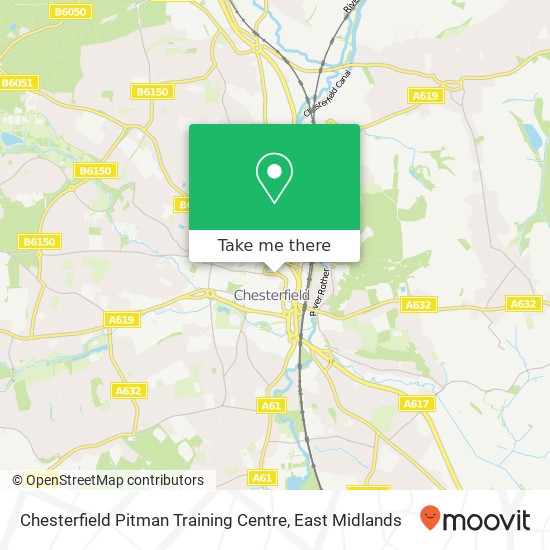 Chesterfield Pitman Training Centre map