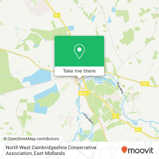 North West Cambridgeshire Conservative Association map