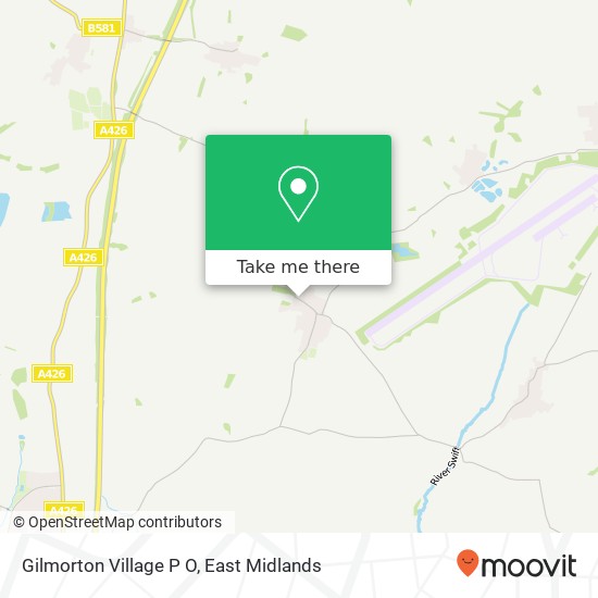 Gilmorton Village P O map