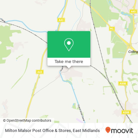 Milton Malsor Post Office & Stores map