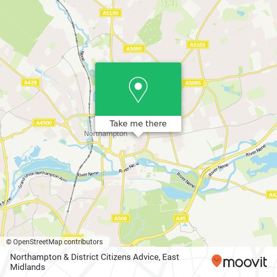 Northampton  &  District Citizens Advice map
