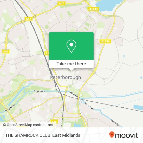 THE SHAMROCK CLUB map