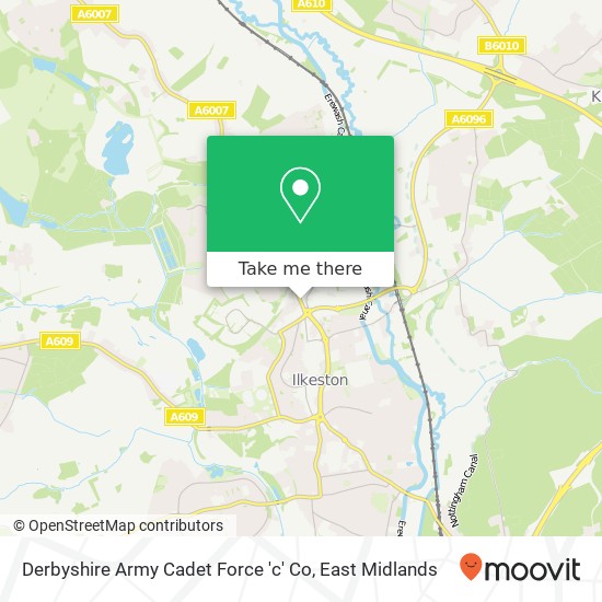 Derbyshire Army Cadet Force 'c' Co map