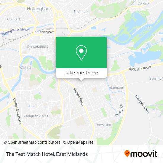 The Test Match Hotel map