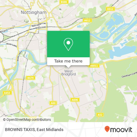 BROWNS TAXIS map