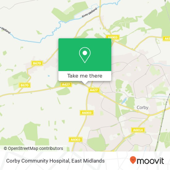 Corby Community Hospital map