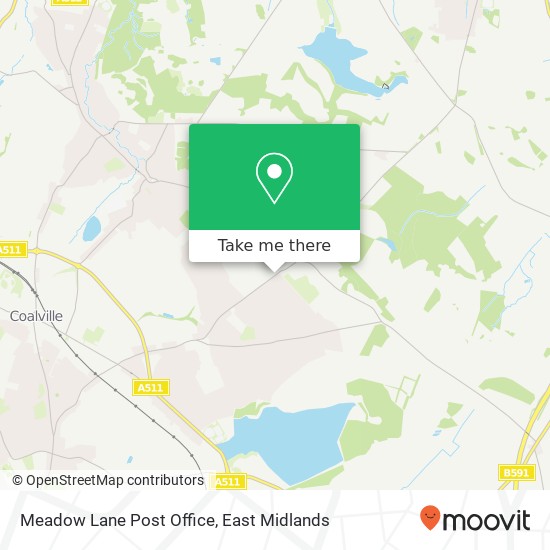Meadow Lane Post Office map