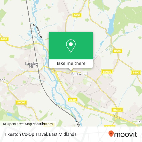 Ilkeston Co-Op Travel map