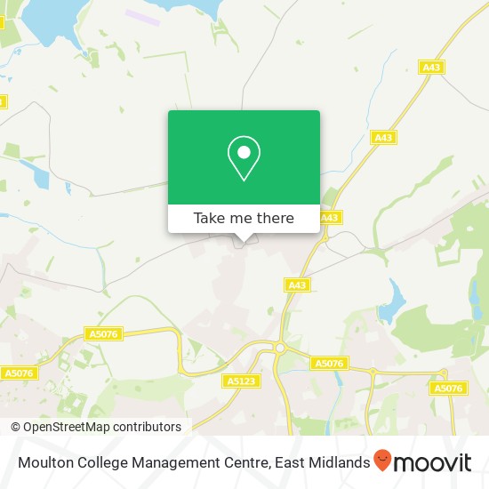 Moulton College Management Centre map