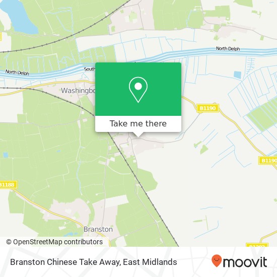 Branston Chinese Take Away map