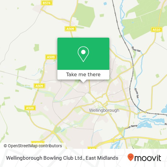 Wellingborough Bowling Club Ltd. map