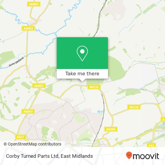Corby Turned Parts Ltd map