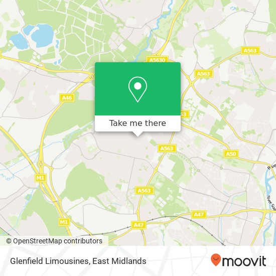 Glenfield Limousines map