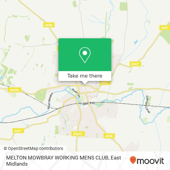 MELTON MOWBRAY WORKING MENS CLUB map