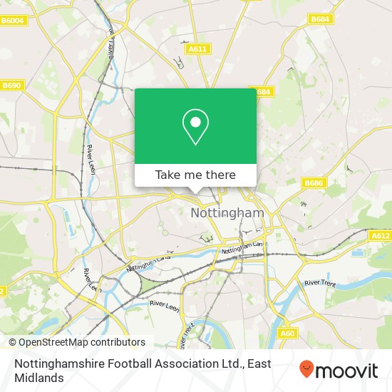 Nottinghamshire Football Association Ltd. map